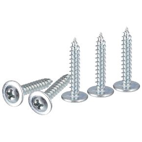 #8x1-1/2 Sheet Metal Screws - 500 Pack - for Wood, Furniture - Carbon Steel Phillips Modified Truss Head Self Tapping Pointed Tail Wood Screws - Blue White