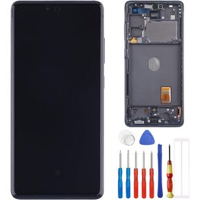 OLED Display Compatible with Samsung Galaxy S20 FE SM-G780F SM-G780F/DSM 6.5" LCD Touch Screen Display Assembly with Tools(Aura Black) Support Fingerprint