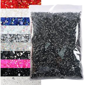 50000pcs Bulk Resin Rhinestone,Wholesale Flat Back Jelly AB Resin Rhinestones, Bling Glitter Diamond Stone for Mugs, Bottles, Tumblers, Craft Decoration