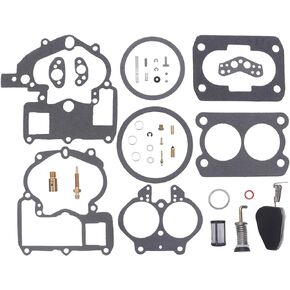 New Carburetor Rebuild Kit With Float for Mercury Marine 3.0L 4.3L 5.0L 5.7L Mercarb 2 Barrel Rochester Replace 3302-804844002 1389-9562A1 1389-9563A1 1389-9564A1 1389-9670A2 1389-806077A2