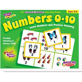 Trend Enterprises: Match Me Game–Numbers 0-10, Learn Numbers and Practice Counting with Photos, Develop Matching and Memory Skills, Play 3 Fun Ways, Ages 3 and Up