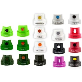 Spray Paint Caps Compatible with Montana Cans | Master Cap Set Includes 18 Caps