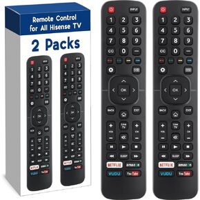 2 Pack Replacement Hisense TV Remotes for Hisense TV, Compatible with All Hisense 4K ULED HD UHD Android Smart TVs