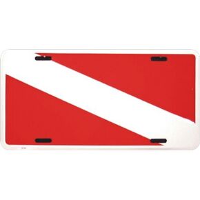 Scuba Divers Flag Novelty License Plate