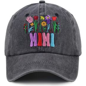 Mimi Hats for Women, Adjustable Embroidered Cotton Grandma Baseball Cap