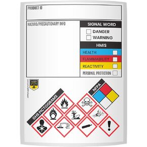 Performore Safety Data Sheet Stickers/MSDS Stickers, 3" x 4", Roll of 100, Tough Tear-Proof, Right to Know- Chemical Identifying and Marking Sticker Decals, Highly Visible