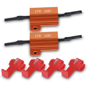 Alla Lighting 5 Watt (at 12.8V) Load Resistors Equalizer for Fix LED License, Marker, Interior Lights Flickering, Bulb Out Error Code or Fast Blinking