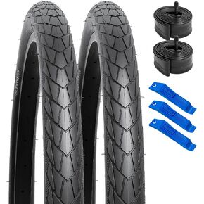 YUNSCM 26" Bike Tires 26x1.5/40-559 60TPI and 26" Bike Tubes Schrader Valve Compatible with 26 x 1.50 Bike Tires and Tubes(P-765/W-3108)