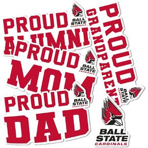 Desert Cactus Ball State University Cardinals Sticker Vinyl Decal Laptop Water Bottle Car Scrapbook (Family Full Sheet)