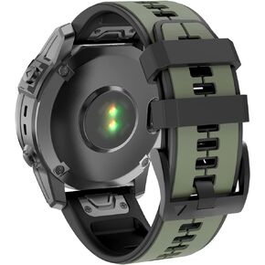 Compatible for Garmin Fenix 5x Band, 26mm Quick Fit Silicone Strap for Fenix 5X Plus, Fenix 6X, Fenix 6X Pro, Fenix 7X，Fenix 3 Smartwatch