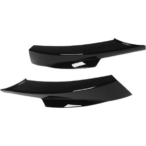 KIMISS Front Bumper Lip Splitter, 1 Pair Front Bumper Lip Chin Splitter Flexible Replacement For 3 Series E90 M Tech LCI 320i 330i 2009‑2012 (Glossy Black)