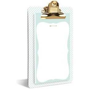 Graphique Blossom Clipboard, Highly-Durable and Sturdy Re-Useable Board with Polka Dot Design, Includes Matching 80 Page Floral Notepad, 6" x 10" x 0.75"