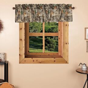 VISI-ONE Realtree All Purpose Camo Kitchen Valance (88" x 18") - Enhance Your Farmhouse Window Curtains, Bedroom or Living Room Decor with Rustic Hunting Camouflage Valance