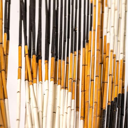 Black and White Dots Bamboo Beaded Curtains for Doorways, Door Beads Curtains, Hanging Bamboo Curtain, 36 x78 inches in Saudi Arabia