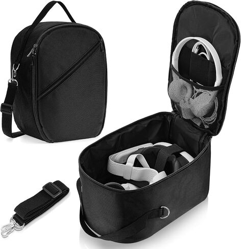 Carrying Case Compatible with Apple Vision Pro/Meta Quest 3/Oculus Quest 2/Quest Pro/VR Elite Strap&Accessories, Luckit VR Headset Travel Storage Backpack for Switch with Multi-Pockets in Saudi Arabia