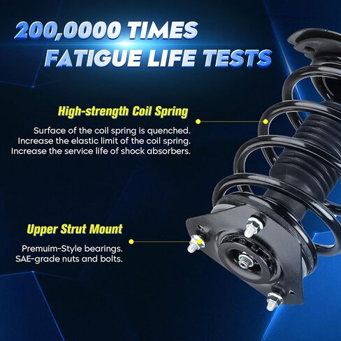 Front Strut Shock Assembly w/Coil Spring for Pontiac Grand Prix 2004-2008, Fits Models with 16" & 17" & 18" Wheels Only, Replace 172177, Left & Right, 2PCS in Saudi Arabia