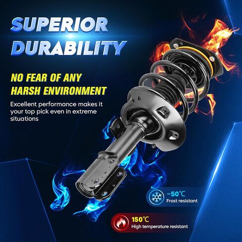 Front Strut Shock Assembly w/Coil Spring for Pontiac Grand Prix 2004-2008, Fits Models with 16" & 17" & 18" Wheels Only, Replace 172177, Left & Right, 2PCS in Saudi Arabia