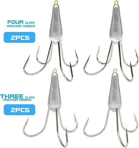 Fishing Hooks Snagging Hooks Snagging Weighted Treble Hooks Large Treble Bunker Hook for Bass Fishing(1.05oz/1.76oz/2.46oz) in Saudi Arabia