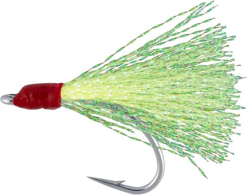 Dr.Fish 15 Pack Teaser Hooks 1/0 Striper Flounder Rig Fishing Jig Replacement Single Fishing Hook Hooks Mylar Flash Teasers Jigs Saltwater Rigs for Flounder Striper Seabass in Saudi Arabia