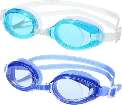 Kids Swimming Goggles 2 Pack - Quick Adjustable Strap Swimming Goggles for Kids,Anti-Fog Waterproof Clear Vision Water Pool Goggles in Saudi Arabia