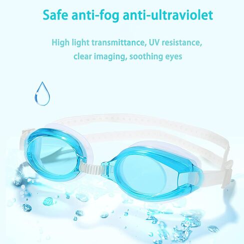 Kids Swimming Goggles 2 Pack - Quick Adjustable Strap Swimming Goggles for Kids,Anti-Fog Waterproof Clear Vision Water Pool Goggles in Saudi Arabia