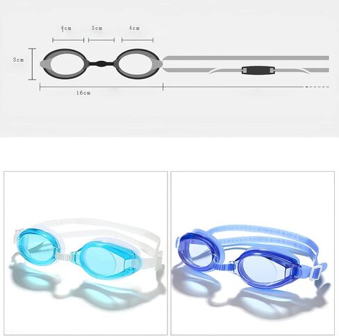 Kids Swimming Goggles 2 Pack - Quick Adjustable Strap Swimming Goggles for Kids,Anti-Fog Waterproof Clear Vision Water Pool Goggles in Saudi Arabia