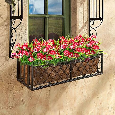 Artificial Flowers Pansies Plants for Outside,10 Bundles Outdoor UV Resistant Fake Silk Pansy,Faux Viola,Garden Porch Window Box Home Wedding Farmhouse Festive Shrub Decor-Without Basket in Saudi Arabia