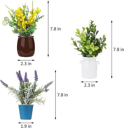 2 Pieces Set of Small Artificial Simulation Flowers Ceramic Potted Plants, Indoor and Outdoor Balcony Bookshelf Dining Room Orchid Decoration in Saudi Arabia