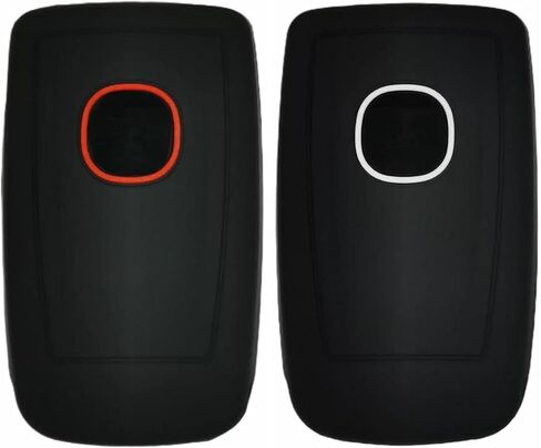 Silicone Rubber Key Fob Cover Compatible with (4 Buttons) 2015-2022 Acura ILX MDX RDX RLX TLX (Black Black) in Saudi Arabia