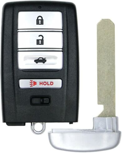 Silicone Rubber Key Fob Cover Compatible with (4 Buttons) 2015-2022 Acura ILX MDX RDX RLX TLX (Black Black) in Saudi Arabia