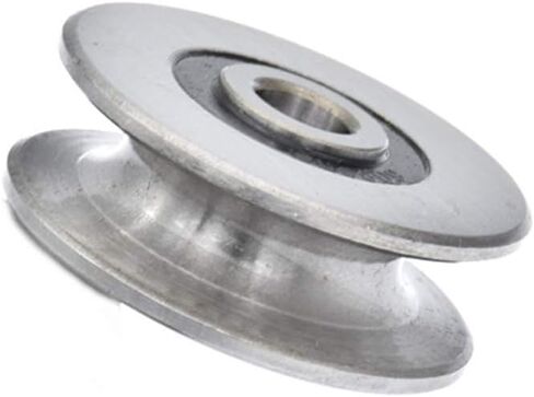 Stainless Steel Deep U Groove Ball Bearing Pulley Metal Roller Wheel Wire Rope for Lifting Guide Inner Diameter (1.6x0.55 inch/40x14mm), Steel color in Saudi Arabia