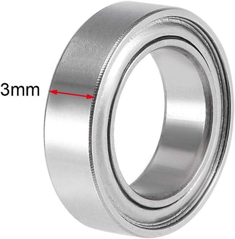 uxcell SMR63ZZ Deep Groove Ball Bearings 3mm x 6mm x 2.5mm Double Shielded Stainless Steel 10pcs in Saudi Arabia