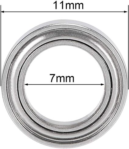 uxcell SMR63ZZ Deep Groove Ball Bearings 3mm x 6mm x 2.5mm Double Shielded Stainless Steel 10pcs in Saudi Arabia
