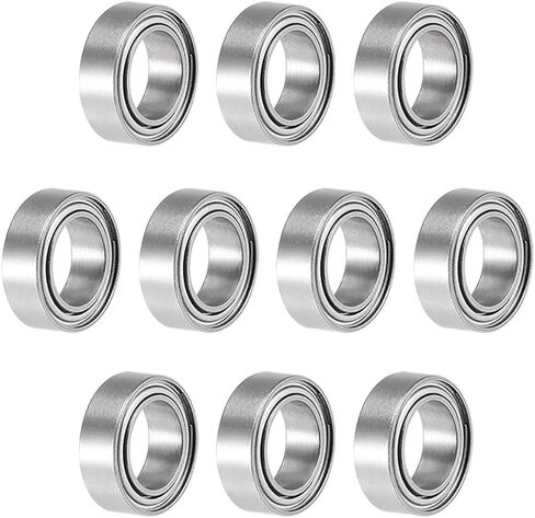 uxcell SMR63ZZ Deep Groove Ball Bearings 3mm x 6mm x 2.5mm Double Shielded Stainless Steel 10pcs in Saudi Arabia