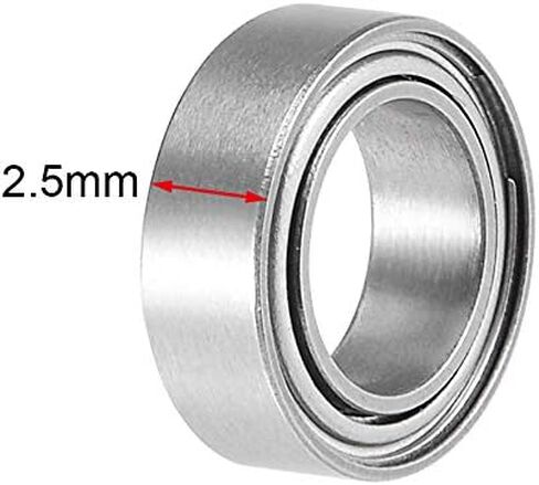 uxcell SMR63ZZ Deep Groove Ball Bearings 3mm x 6mm x 2.5mm Double Shielded Stainless Steel 10pcs in Saudi Arabia