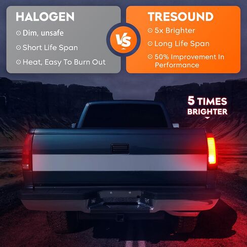 Tresound LED Tail Light for Dodge Ram 1500 1994-2001, Ram 2500 3500 1994-2002 Rear Taillight Assembly Chrome Housing Smoked Lens in Saudi Arabia