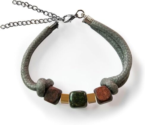 Boho Natural Stone Beads Handmade Bracelets, Trendy Boys Men Strand Bracelets Bohemian Energy Aesthetic Bracelets Braided Bangle for Women Girls Freinds Gift in Saudi Arabia