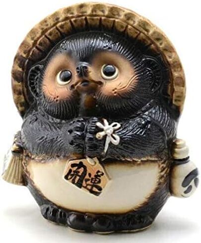 8.66 Inches in Height Raccoon Dog Onegai Tanuki Male 9013-04 Made in Japan in Saudi Arabia