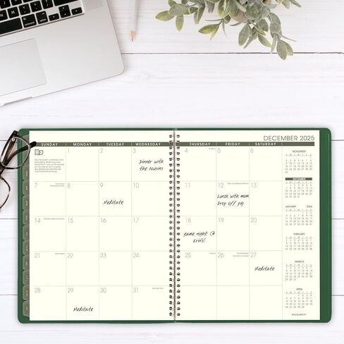 AT-A-GLANCE 2024 Weekly & Monthly Planner, Quarter-Hourly Appointment Book, 8-1/4" x 11", Large, Recycled, Black (70950G0524) in Saudi Arabia