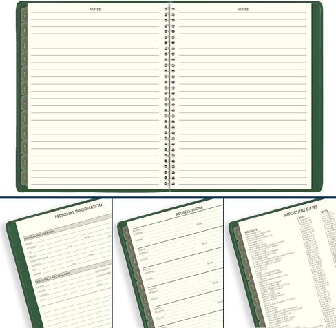 AT-A-GLANCE 2024 Weekly & Monthly Planner, Quarter-Hourly Appointment Book, 8-1/4" x 11", Large, Recycled, Black (70950G0524) in Saudi Arabia
