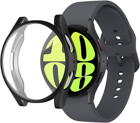 2 Pack Compatible with Samsung Galaxy Watch 6 40mm Case with Screen Protector, Ultra-Thin Soft TPU Silicone Bumper Case Full Coverage Protective Case Cover for Samsung Galaxy Watch 6 40mm in Saudi Arabia