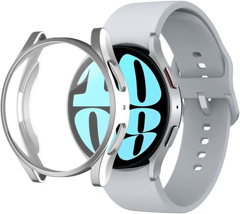 2 Pack Compatible with Samsung Galaxy Watch 6 40mm Case with Screen Protector, Ultra-Thin Soft TPU Silicone Bumper Case Full Coverage Protective Case Cover for Samsung Galaxy Watch 6 40mm in Saudi Arabia