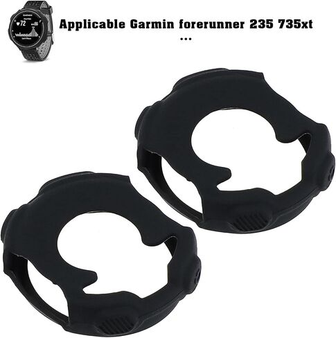 SING F LTD 3x Silicone Watch Protective Cover Case Black Shockproof Smartwatch Cases Compatible with Garmin Forerunner 235 735xt in Saudi Arabia