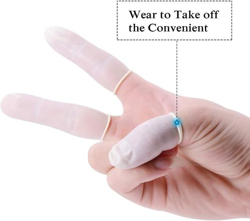 Latex Finger Cots,300g (Approx 620pcs) Fingertips Protective Anti-Static Rubber Finger cots (Large Size/620pcs) in Saudi Arabia