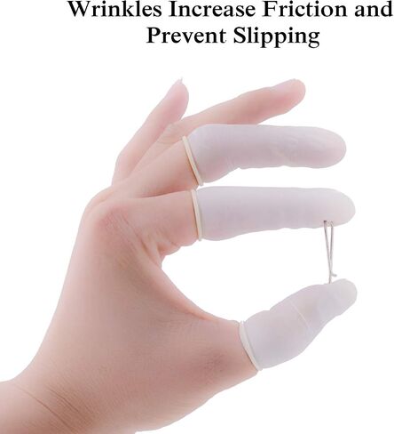 Latex Finger Cots,300g (Approx 620pcs) Fingertips Protective Anti-Static Rubber Finger cots (Large Size/620pcs) in Saudi Arabia