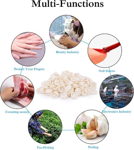 Latex Finger Cots,300g (Approx 620pcs) Fingertips Protective Anti-Static Rubber Finger cots (Large Size/620pcs) in Saudi Arabia