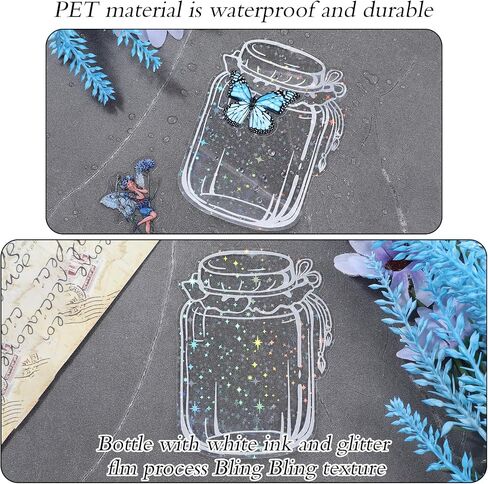 40 Pcs Clear Bookmarks for Pressed Flowers Daisy Flower Stickers Decals for Crafts Transparent Dried Flower Bookmarks Clear Jars Handmade DIY Bookmarks Making Kit Clear Pressed Flower Floral Bookmark in Saudi Arabia