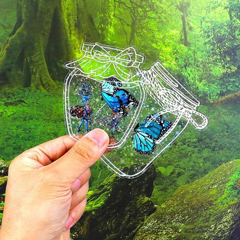 40 Pcs Clear Bookmarks for Pressed Flowers Daisy Flower Stickers Decals for Crafts Transparent Dried Flower Bookmarks Clear Jars Handmade DIY Bookmarks Making Kit Clear Pressed Flower Floral Bookmark in Saudi Arabia