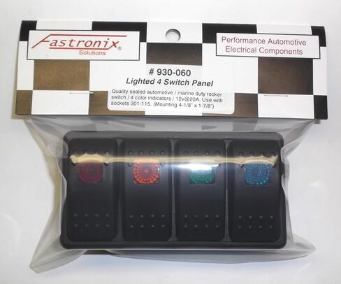 Fastronix Lighted (4) Rocker Switch Panel Auto/Marine (Multi Color) in Saudi Arabia