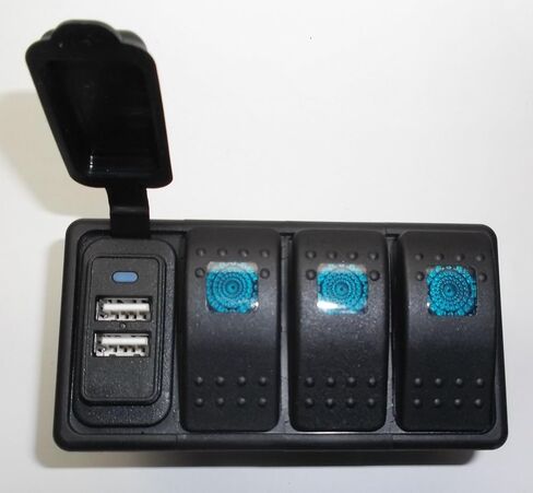Fastronix Lighted (4) Rocker Switch Panel Auto/Marine (Multi Color) in Saudi Arabia